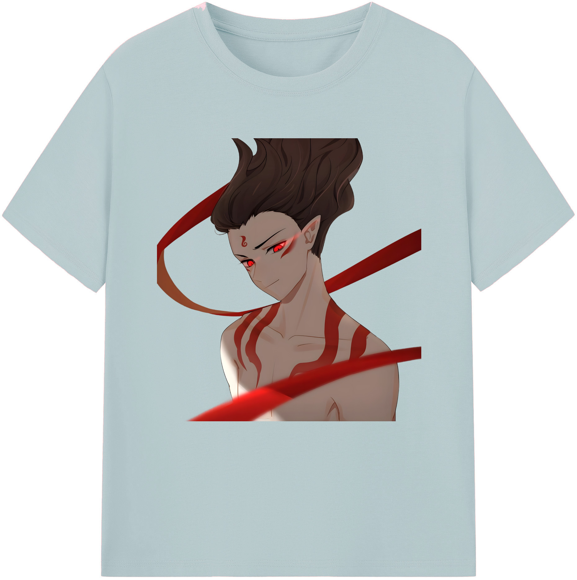 （画像用） Ne Zha 2 ナタ 魔童の大暴れ 綿100％半袖Tシャツ（フロントプリント）